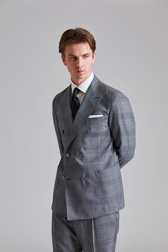 Onesto Vicenza Suit Tropical Glencheck Grey-1